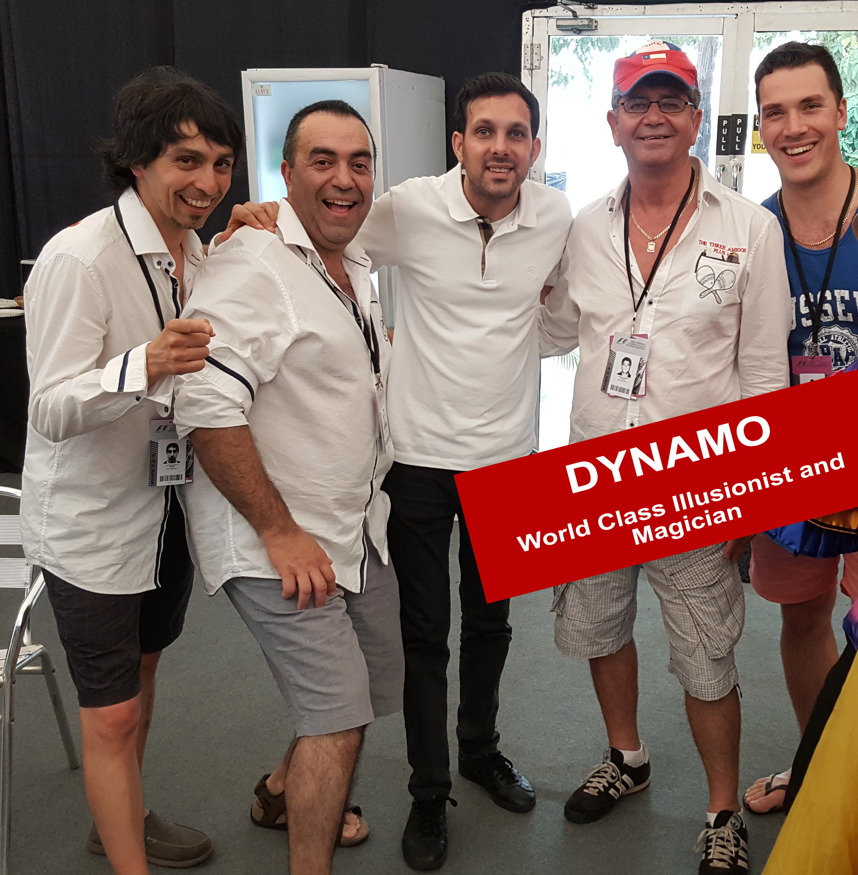 Dynamo Magician Illusionist Singpapore Formula One Grand Prix. Kylie Minogue Adam Lambert