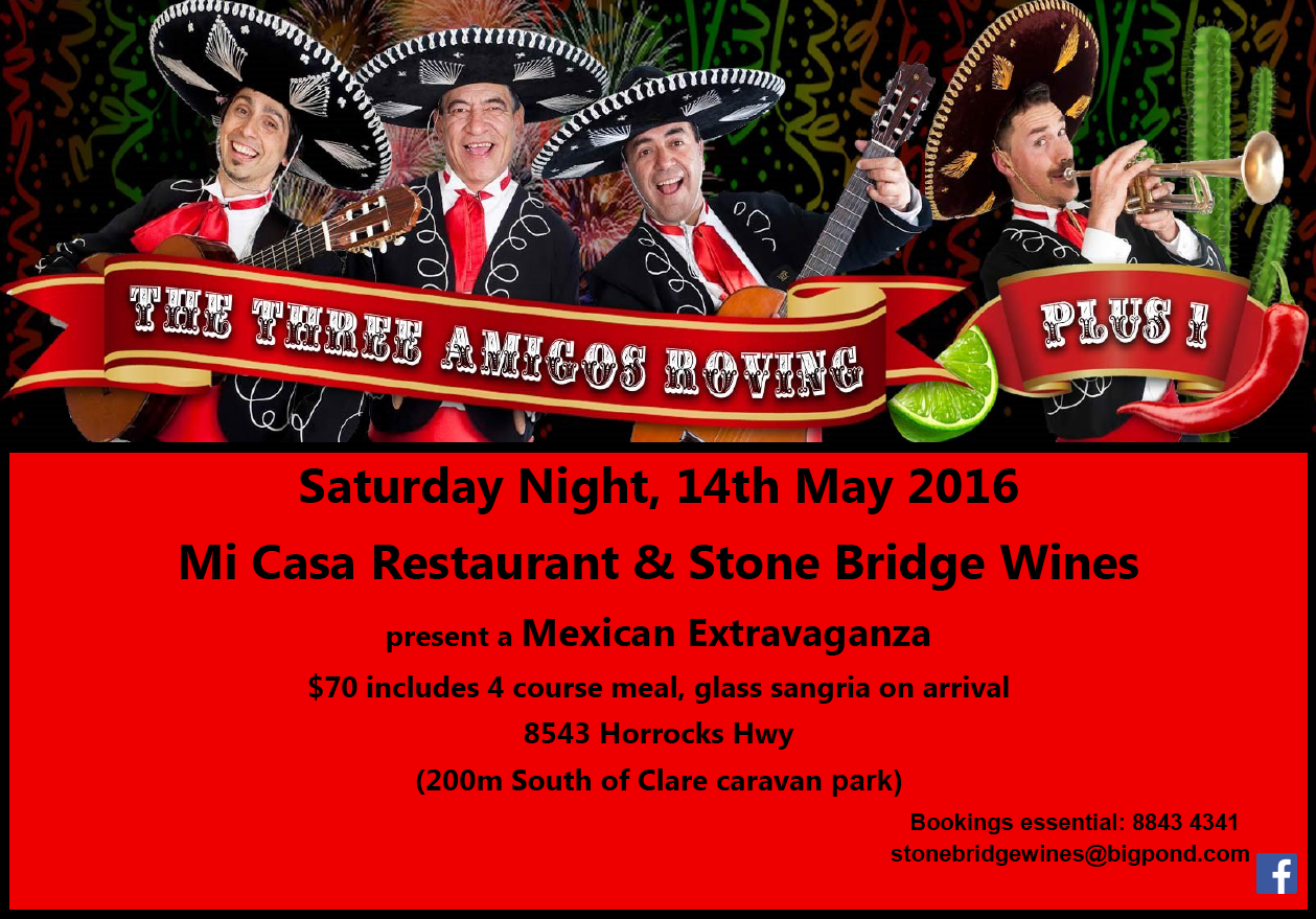 Stone Bridge Wines Mexican Fiesta Adelaide in Clare